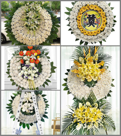 山东青岛胶州市中云街道北辛置村花圈速递
